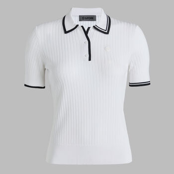 RIBBED KNIT JUMPER POLO