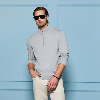 COOLING COTTON 1/4 ZIP JUMPER