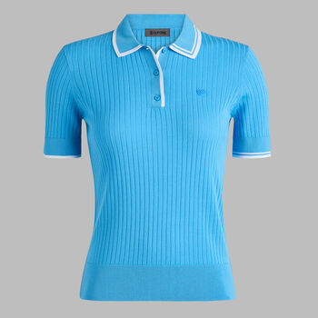 RIBBED KNIT JUMPER POLO - Alternate Image 1
