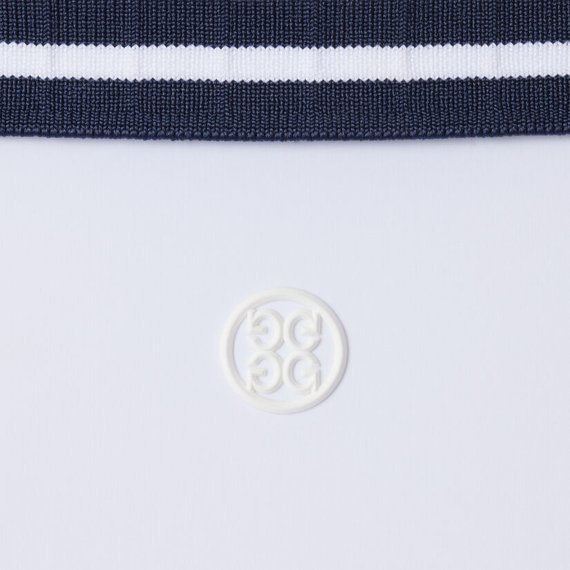 PLEATED COLLAR SILKY TECH NYLON POLO image number 6