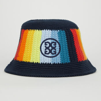 CIRCLE G'S COLOUR BLEND CROCHET BUCKET HAT