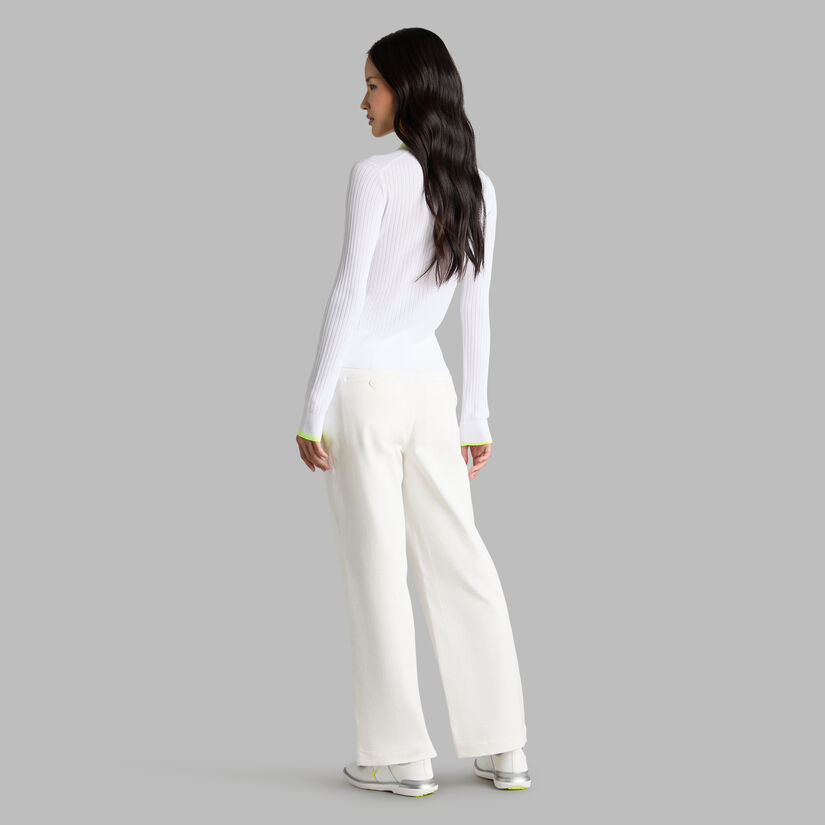 RIBBED KNIT LONG SLEEVE POLO JUMPER image number 5