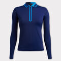 FEATHERWEIGHT SILKY TECH NYLON QUARTER ZIP POLO image number 1