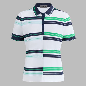 ENGINEERED STRIPE TECH PIQU&Eacute; POLO - Alternate Image 1
