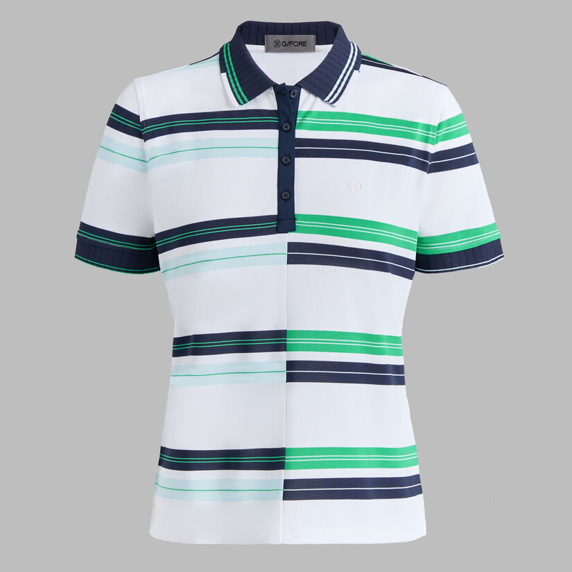 ENGINEERED STRIPE TECH PIQU&Eacute; POLO image number 1