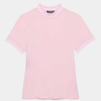 FEATHERWEIGHT MOCK NECK SILKY TECH NYLON TOP