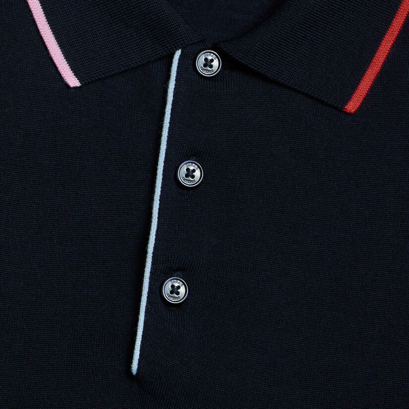Fine Merino Jacquard Polo