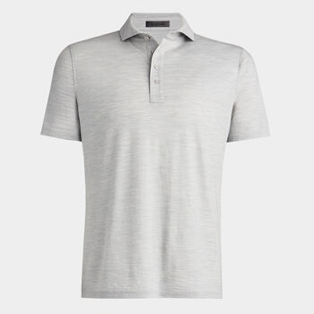 LIGHTWEIGHT TECHNICAL PERFORMANCE FINE WOOL MODERN SPREAD COLLAR POLO