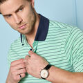 HERRINGBONE STRIPE TECH JERSEY POLO image number 5