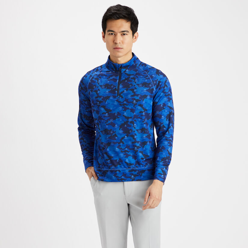 ICON CAMO LUXE QUARTER ZIP SLIM FIT PULLOVER image number 3