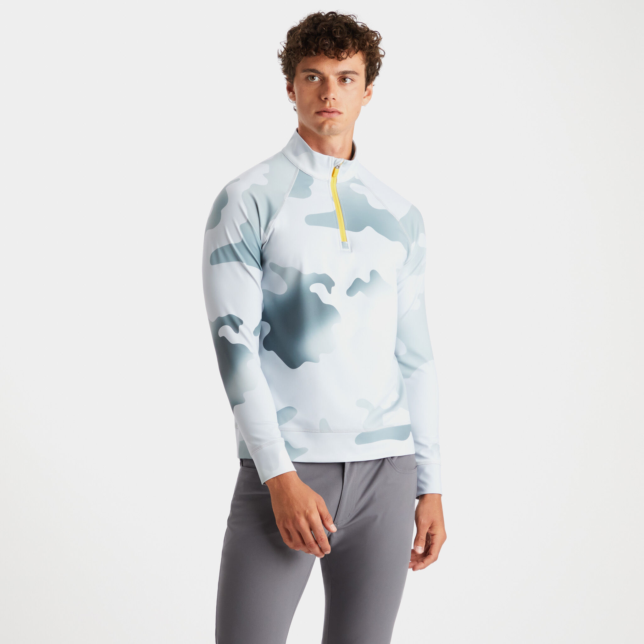 GRADIENT CAMO TECH INTERLOCK QUARTER ZIP MID LAYER G FORE