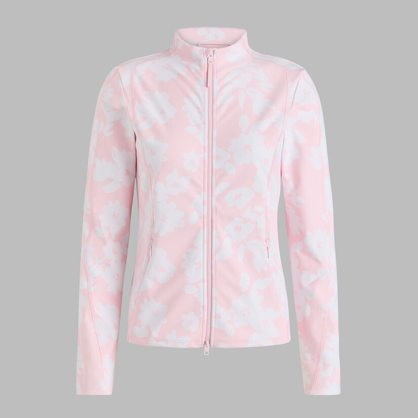 PRINTED BRUSH BACK STRETCH PULLOVER image number 1