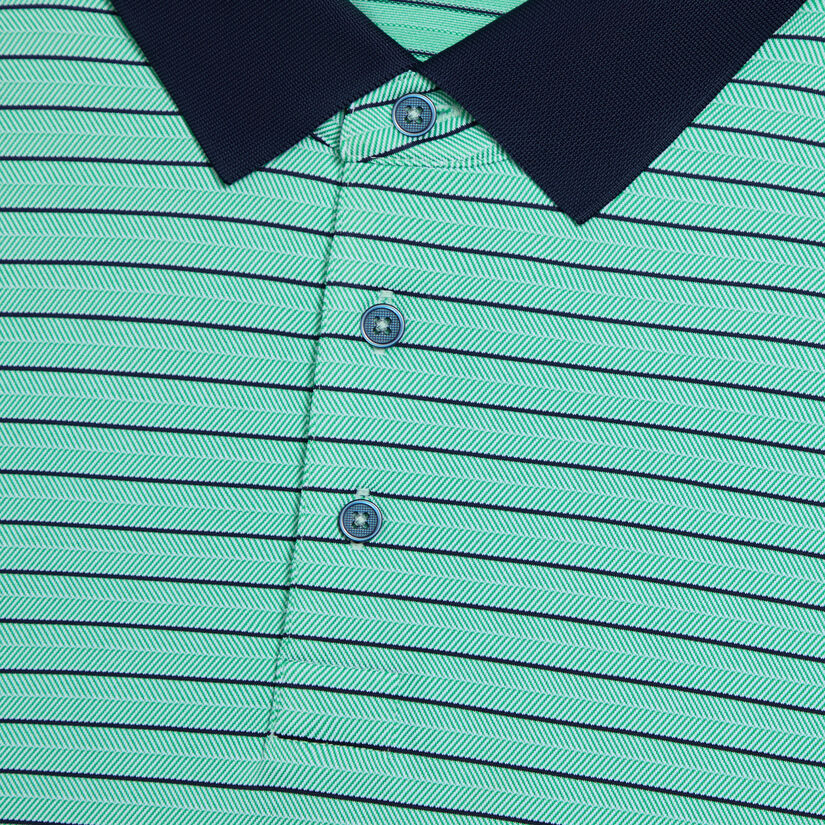 HERRINGBONE STRIPE TECH JERSEY POLO image number 6