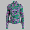 STAMPED FLORAL TECH JERSEY PULLOVER image number 1