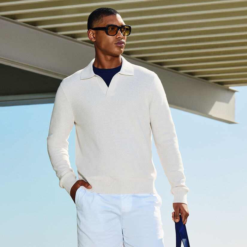 JOHNNY COLLAR COOLING COTTON JUMPER POLO image number 6