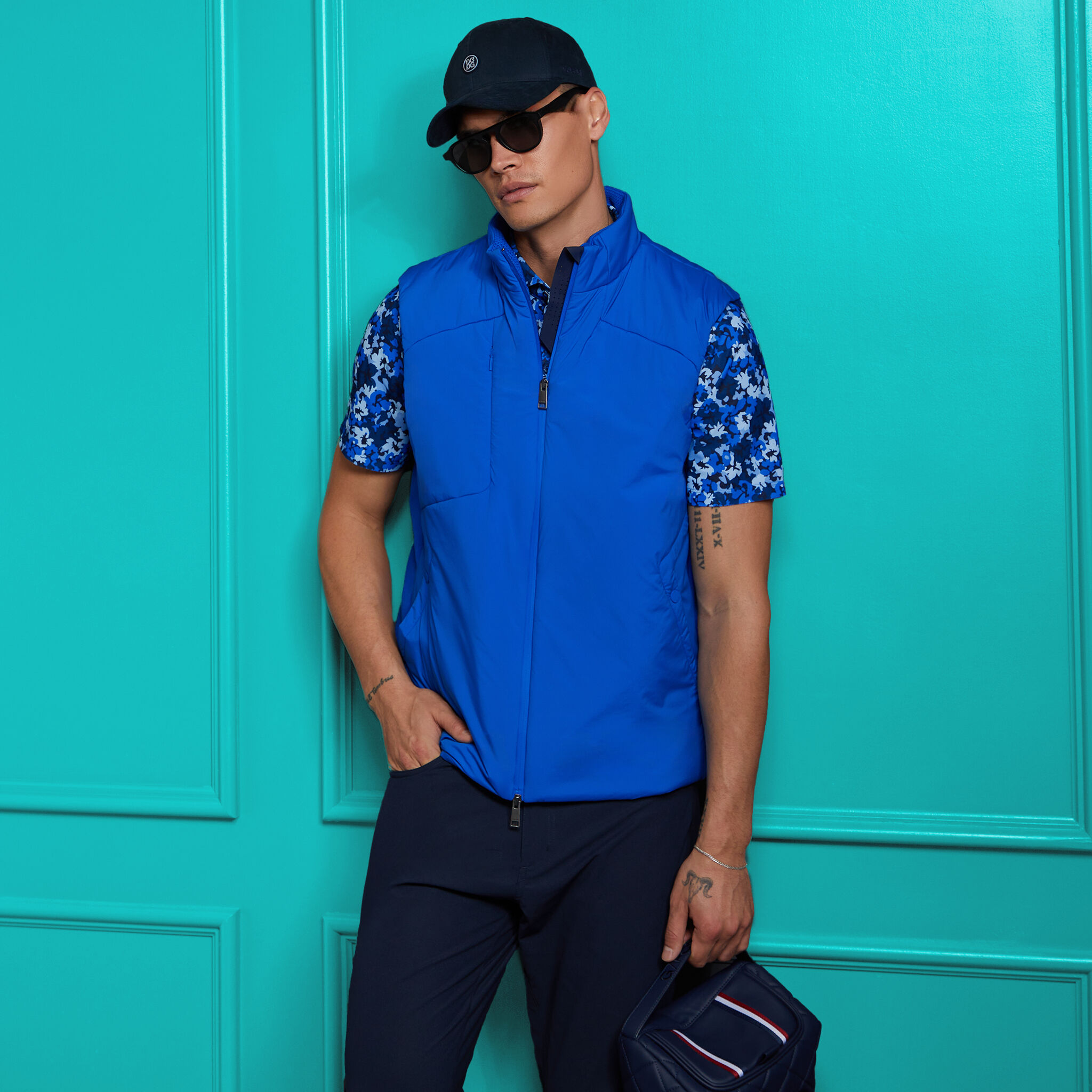 Puffer vest with short sleeve shirt store