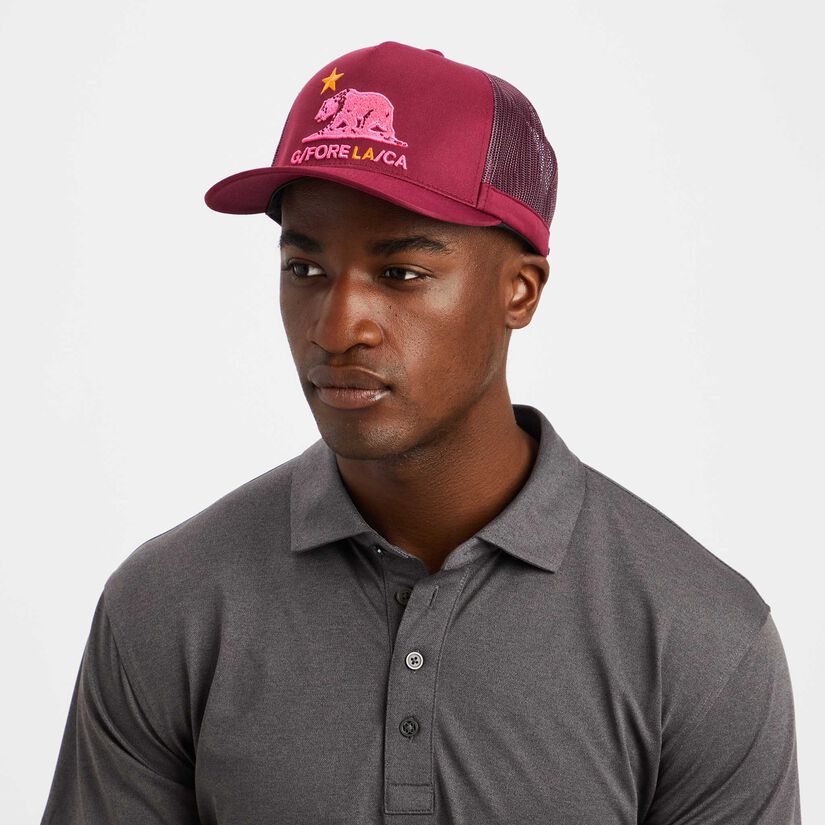 CALIFORNIA INTERLOCK KNIT TALL TRUCKER HAT image number 6