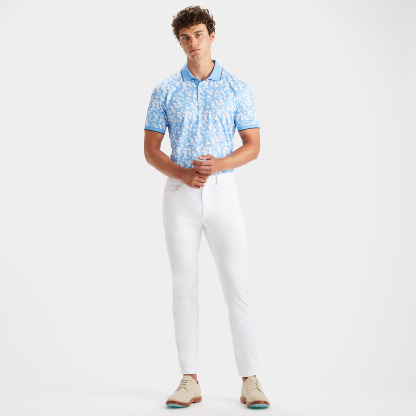 BLOSSOM RIB COLLAR TECH JERSEY TAILORED FIT POLO image number 4