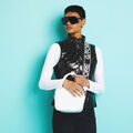 QUILTED NYLON COATED MERINO WOOL-LINED SNAP GILET image number 2