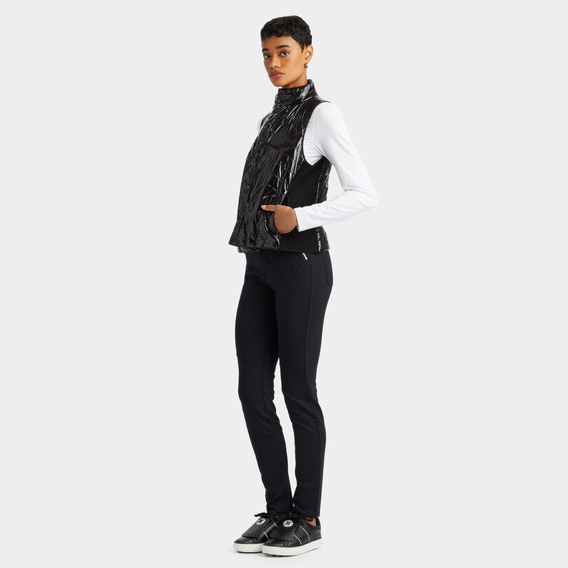 QUILTED NYLON COATED MERINO WOOL-LINED SNAP GILET image number 4