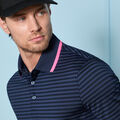 PERFORATED STRIPE JERSEY POLO image number 5