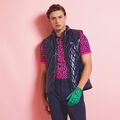 MINI DISTORTED CHECK BANDED SLEEVE TECH PIQUÉ POLO image number 2