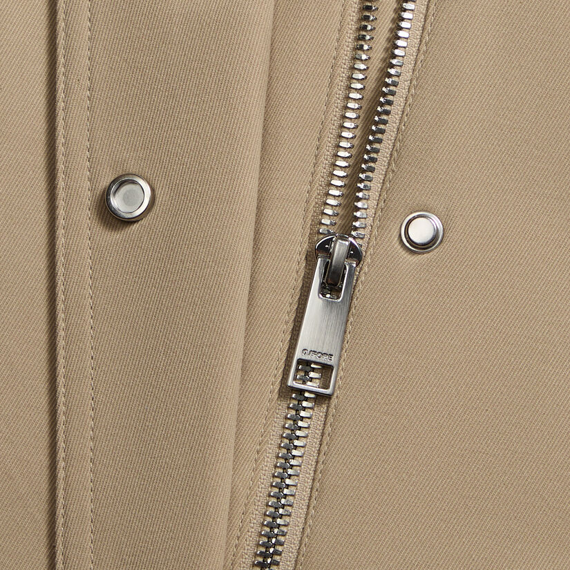 LTD RELEASE LEATHER COLLAR TRI-COTTON CROPPED JACKET image number 6