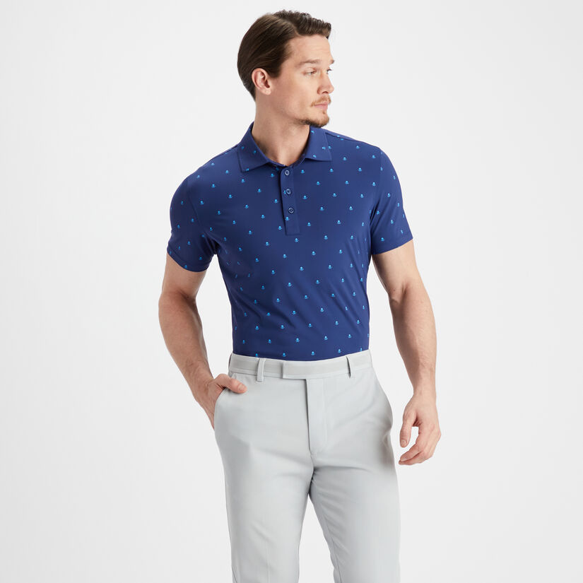 SKULL & T'S ICE NYLON SLIM FIT POLO image number 3