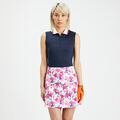 PHOTO FLORAL SILKY TECH NYLON A-LINE SKORT image number 3
