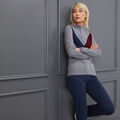 MULTI V MERINO WOOL QUARTER-ZIP JUMPER image number 2