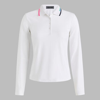 SILKY TECH NYLON LONG SLEEVE POLO - Alternate Image 1