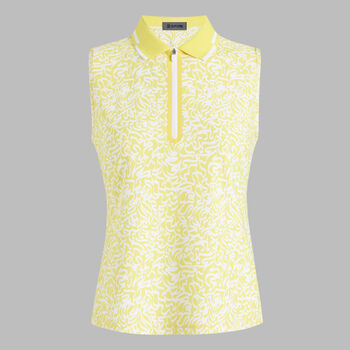 SCRIBBLE TECH PIQU&Eacute; SLEEVELESS POLO