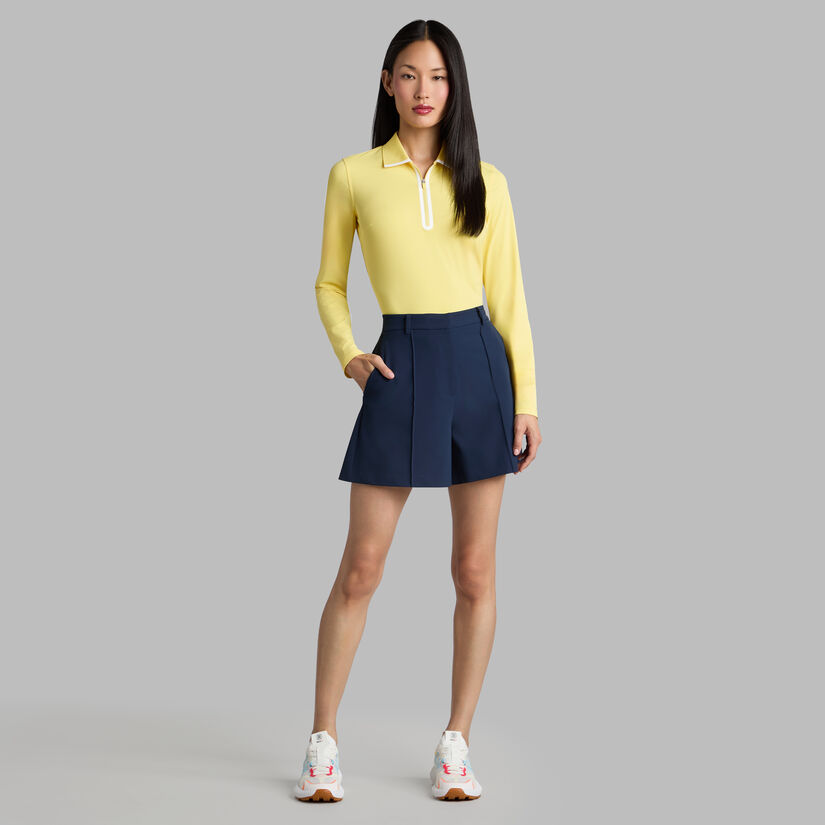 SILKY TECH NYLON LONG SLEEVE ZIP POLO image number 3