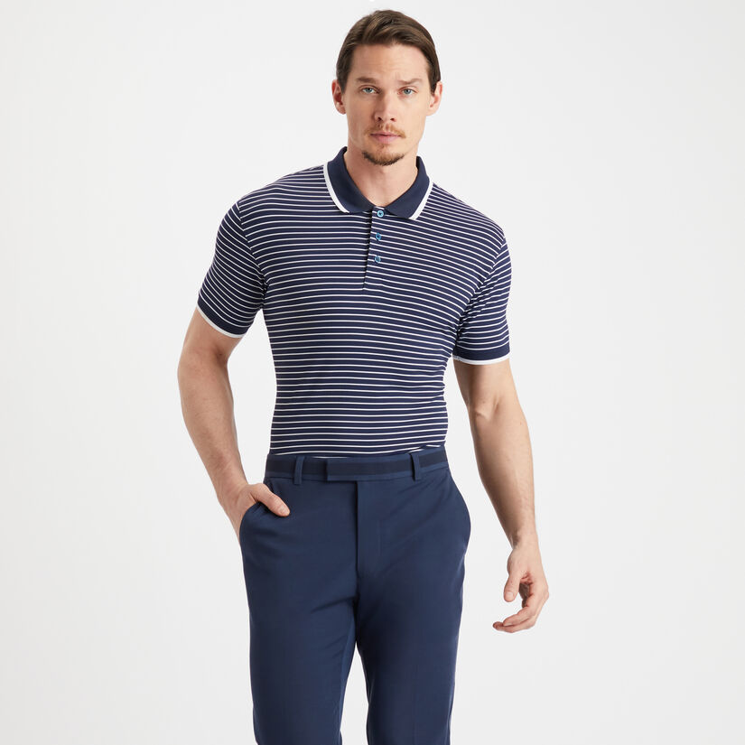 PERFORATED STRIPE POLO image number 3