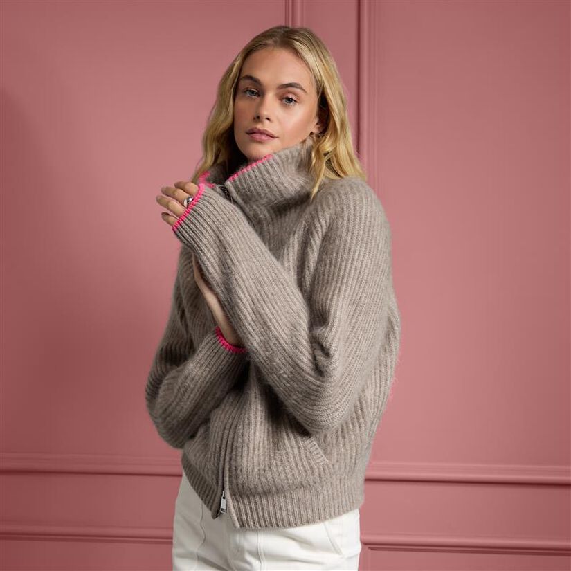 Funnel neck zip jumper hotsell