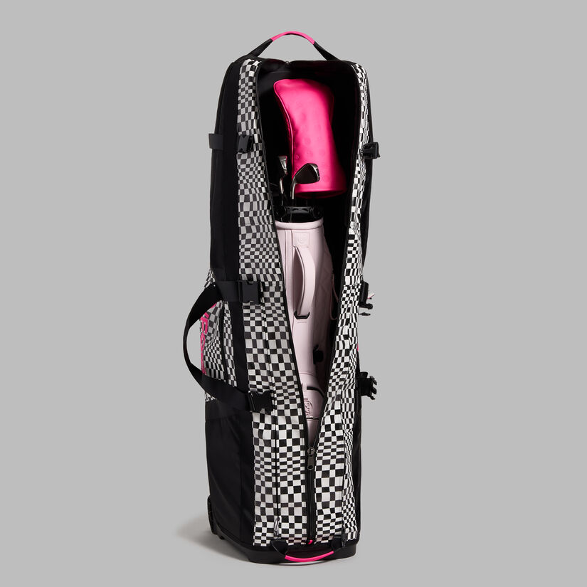 DISTORTED CHECK GOLF BAG TRAVEL CASE image number 10