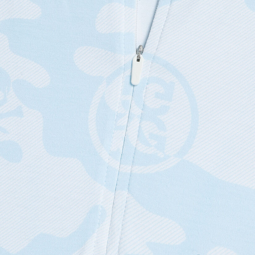 EXPLODED ICON CAMO HOODED LUXE QUARTER ZIP MID LAYER MEN'S PULLOVERS