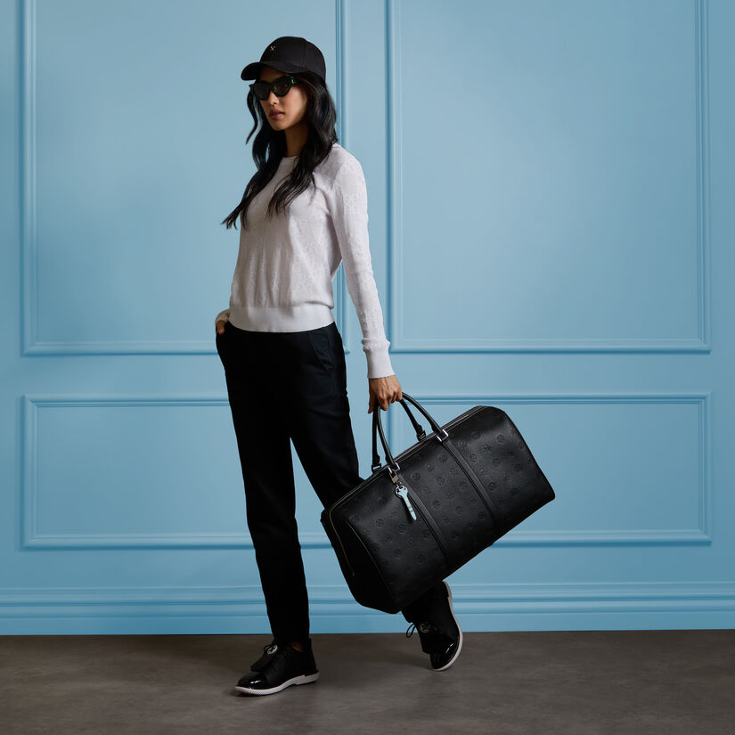 EMBOSSED SKULL & TEES LEATHER WEEKENDER image number 8