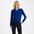 LAYERED MERINO WOOL V NECK JUMPER image number 3