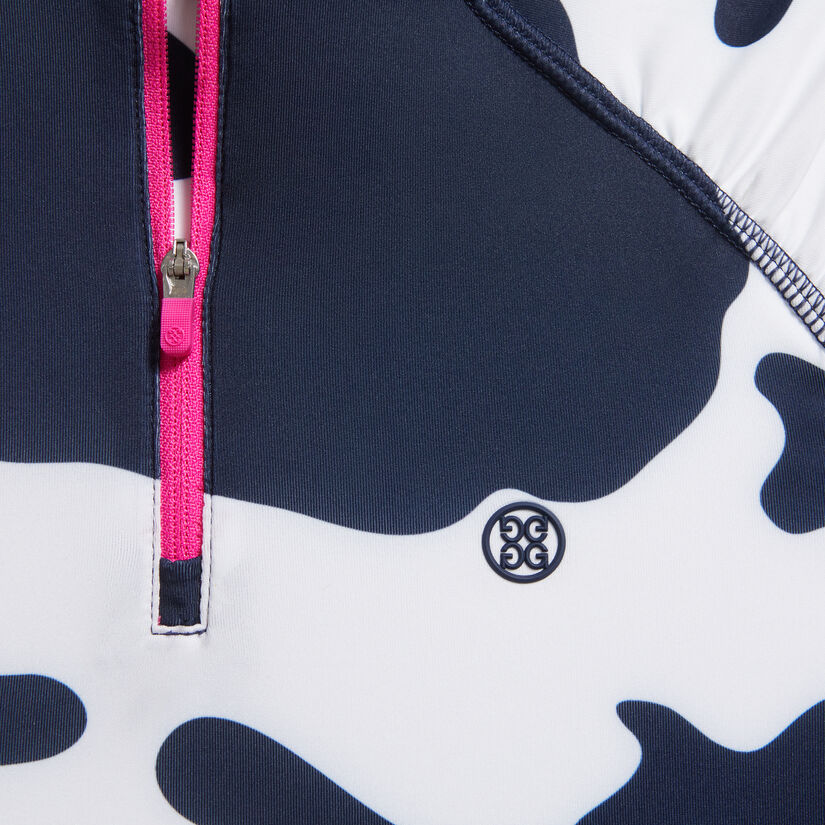 EXPLODED CAMO FINE TECH JERSEY QUARTER-ZIP PULLOVER image number 6