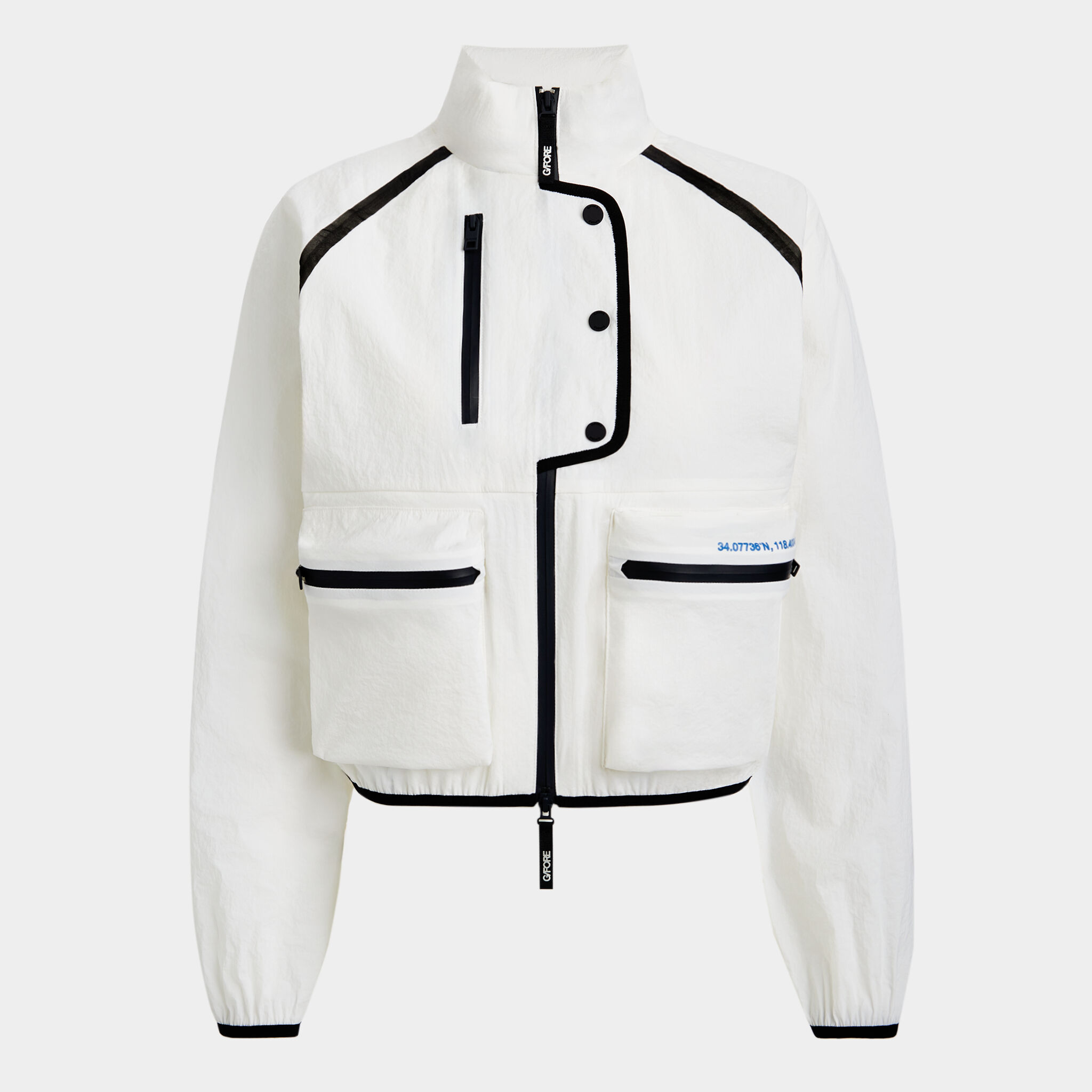 Cropped white windbreaker sales