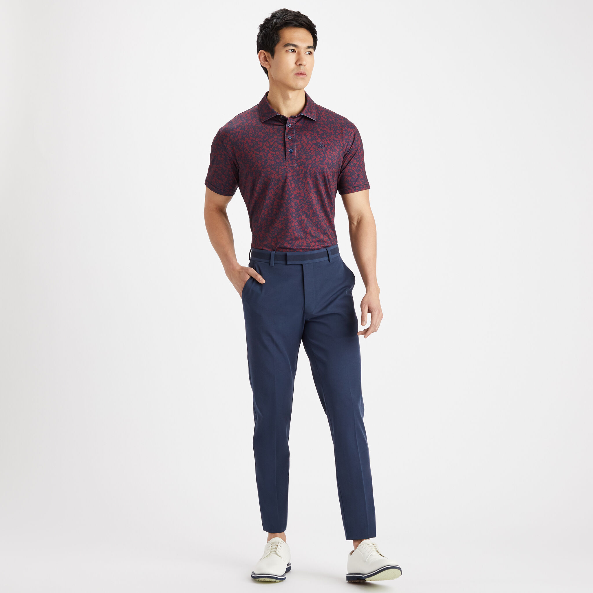 MEN S MINI FLORAL TECH JERSEY SLIM FIT POLO G FORE