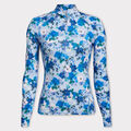 PHOTO FLORAL TECH JERSEY QUARTER ZIP PULLOVER image number 1