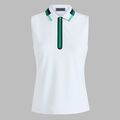 CONTRAST TECH PIQU&Eacute; SLEEVELESS POLO image number 1