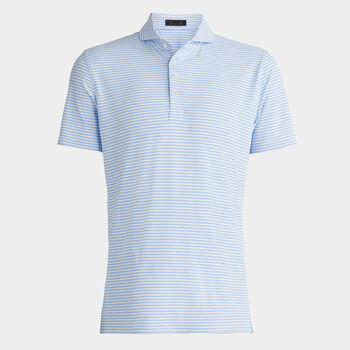 FEEDER STRIPE MODERN SPREAD COLLAR TECH PIQUÉ POLO