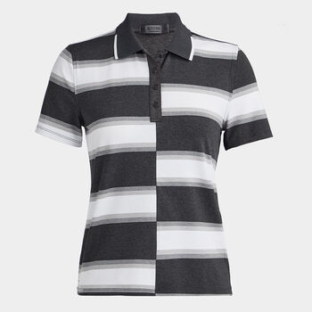 OFFSET GRADIENT STRIPE TECH POLO