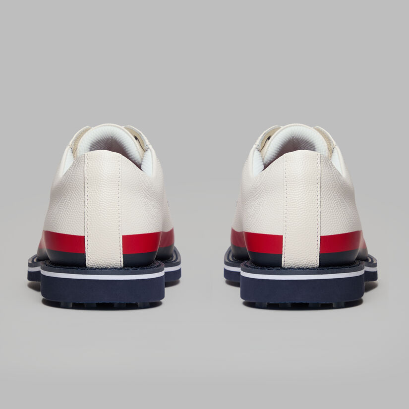 MEN'S GALLIVANTER TUXEDO STRIPE LEATHER GOLF SHOE image number 5