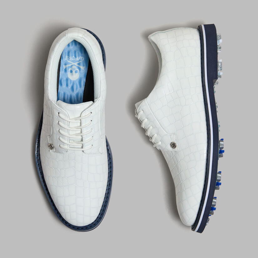 MEN'S LTD RELEASE GALLIVANTER G/LOCK CROC-EMBOSSED LEATHER DERBY GOLF SHOE image number 1