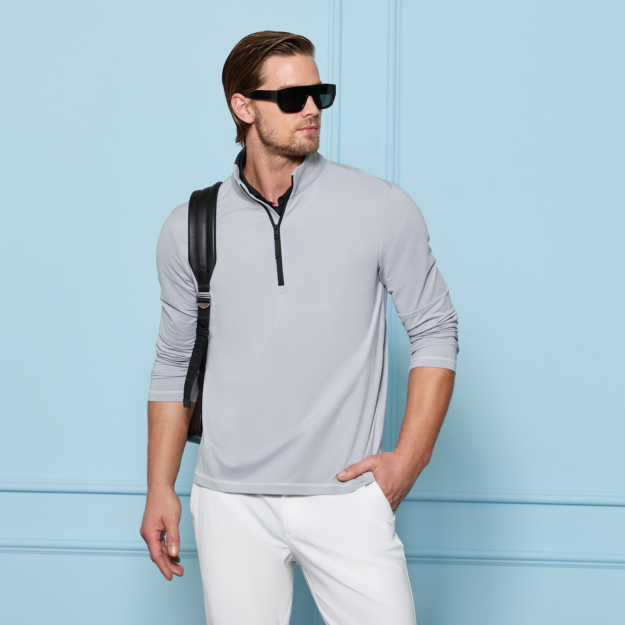 BRUSHED BACK TECH 1/4 ZIP PULLOVER |MEN'S PULLOVERS & QUARTER-ZIPS