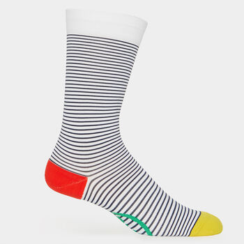 STRIPED COMPRESSION CREW SOCK